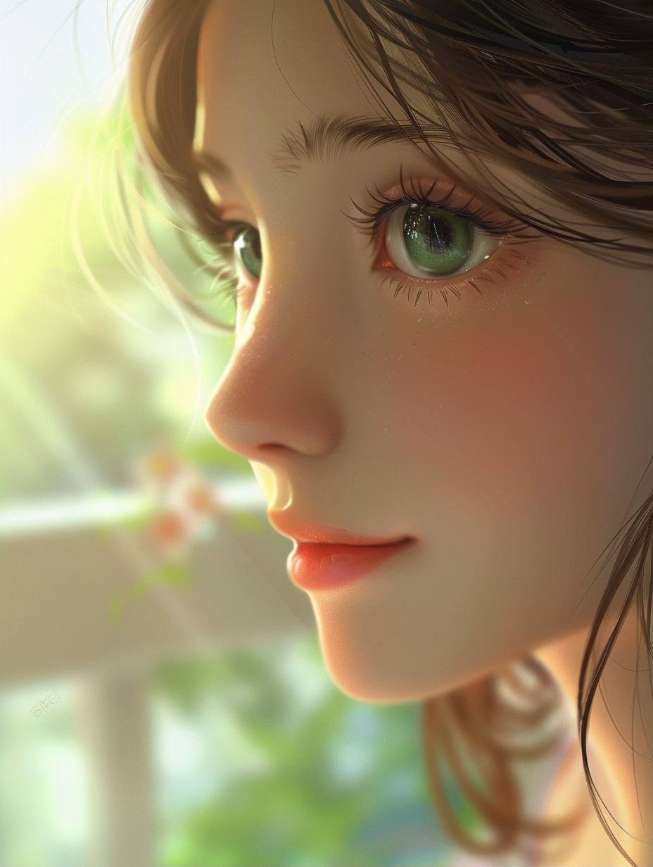 Ethereal Glow Anime Portrait
