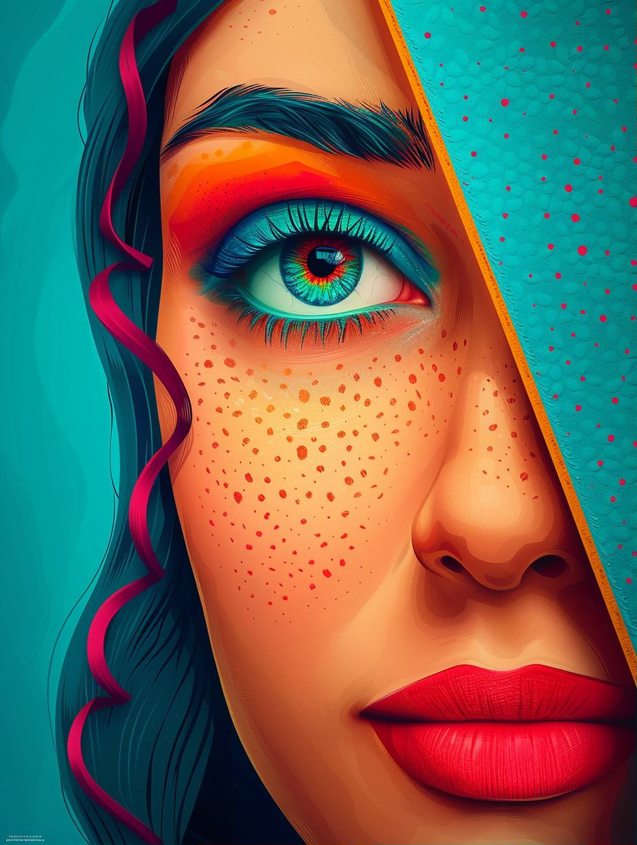 Vibrant Prism Portrait