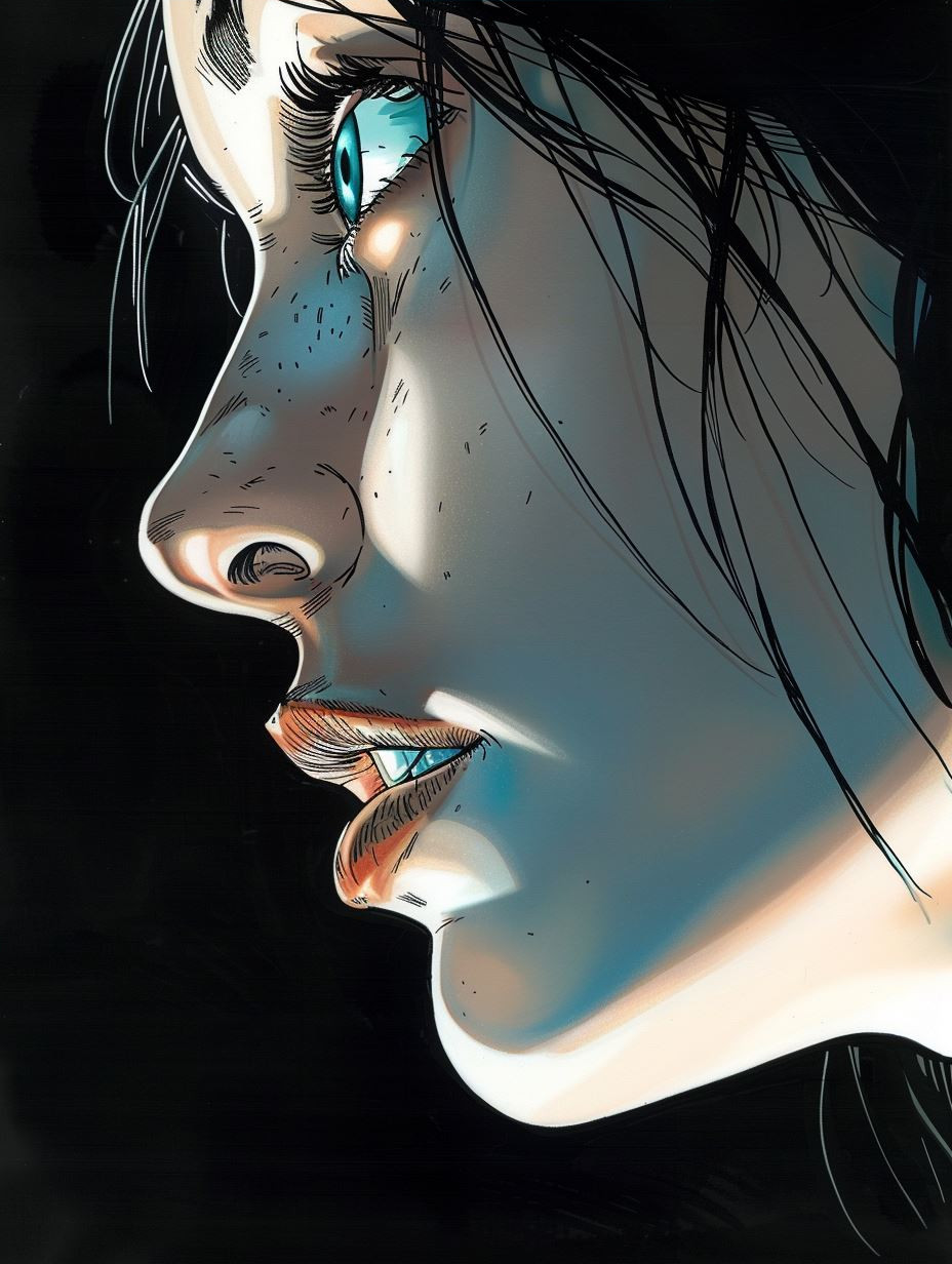 Neon Glow Cinematic Portrait