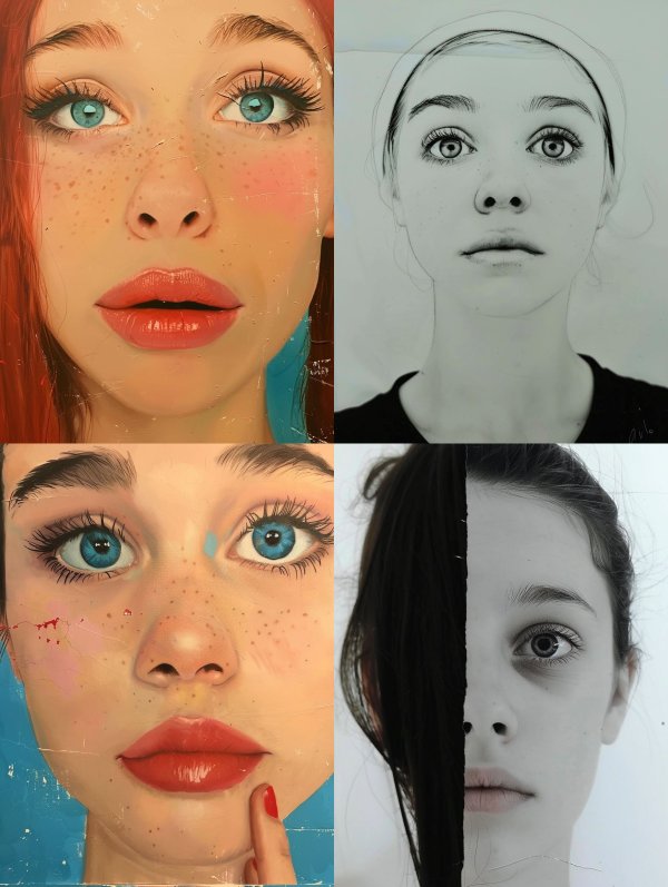 Crimson Glass Portrait