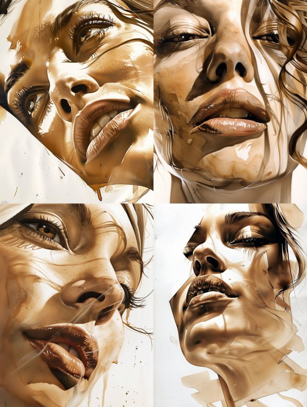 Liquid Gold Portrait Study