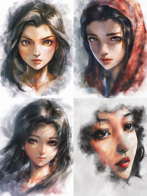Ethereal Charcoal Portrait