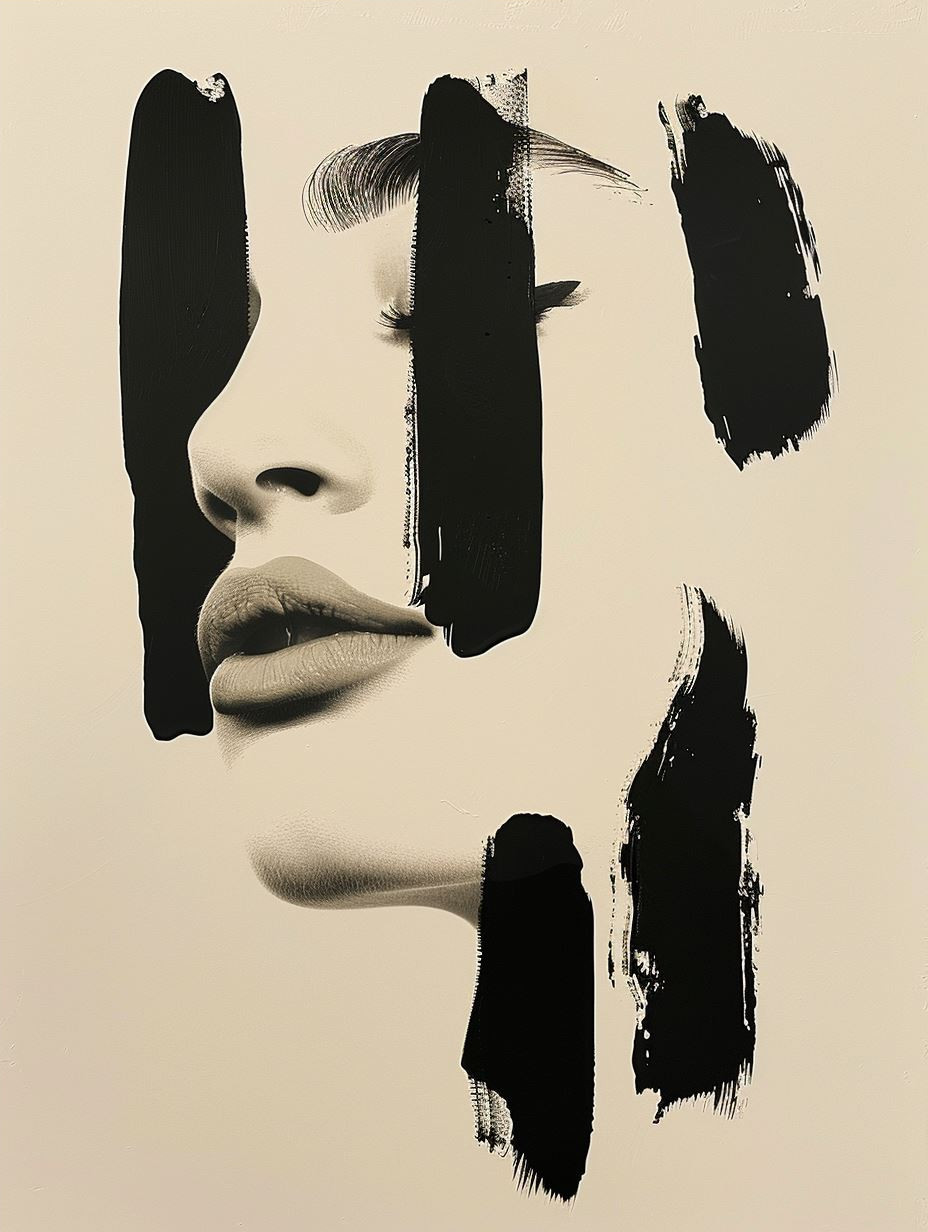 Abstract Noir Beauty Portrait