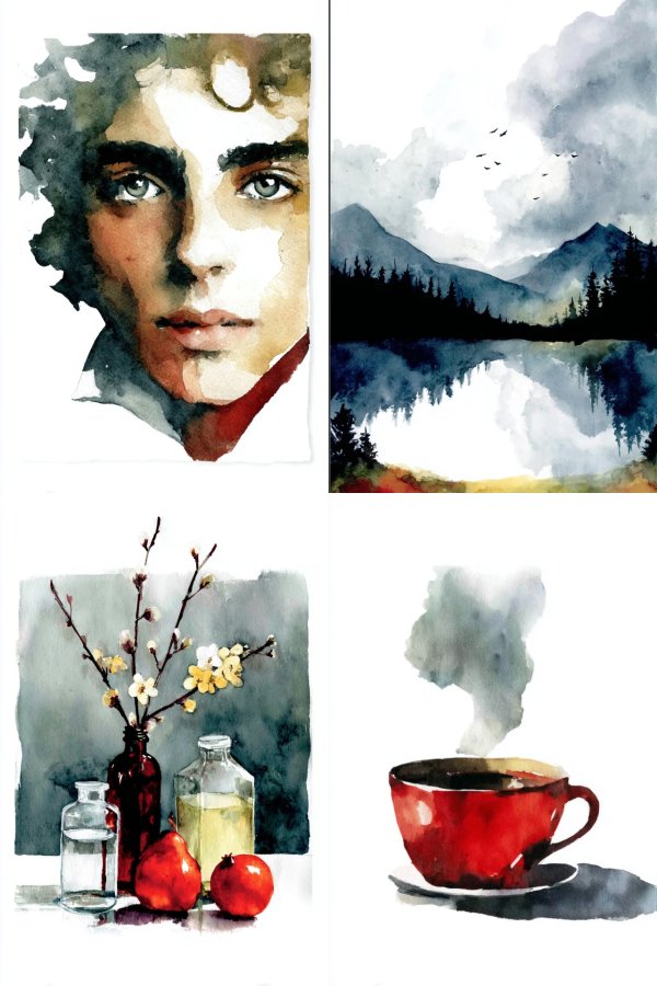 Ethereal Watercolor Gaze