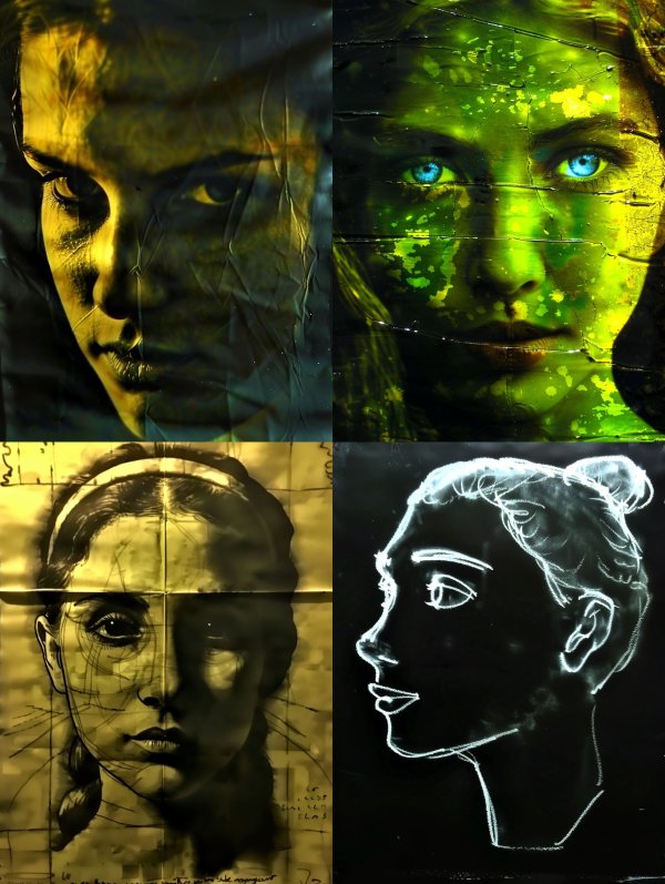Golden Shadows Through Crumpled Glass