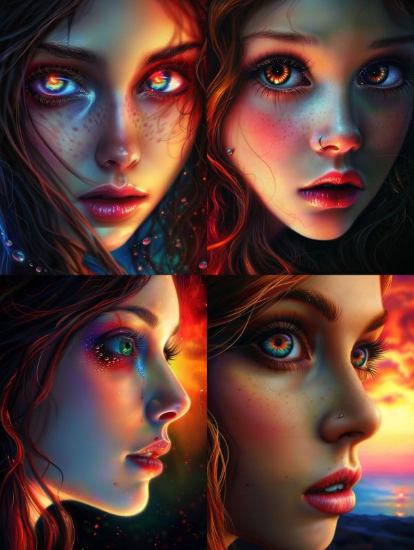 Celestial Neon Gaze