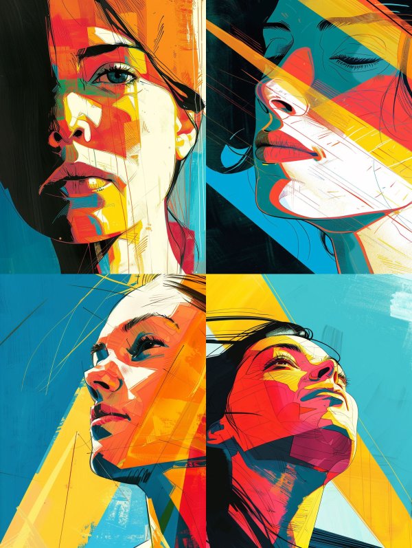 Vibrant Prism Portrait Study