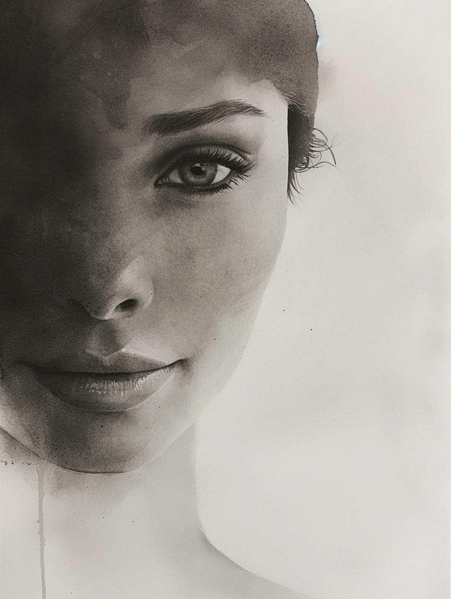 Ethereal Charcoal Portrait Study