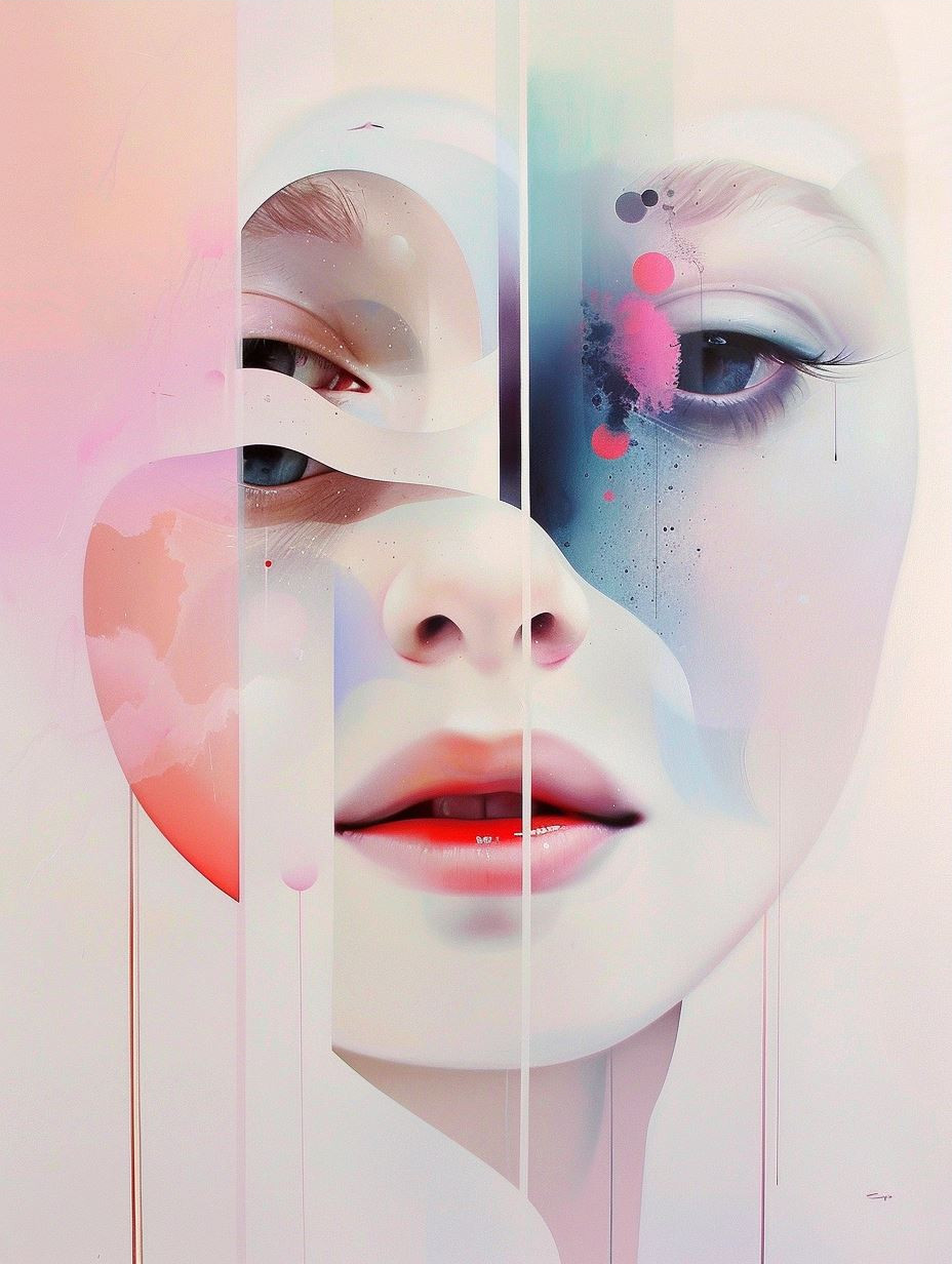 Fragmented Ethereal Portrait Study