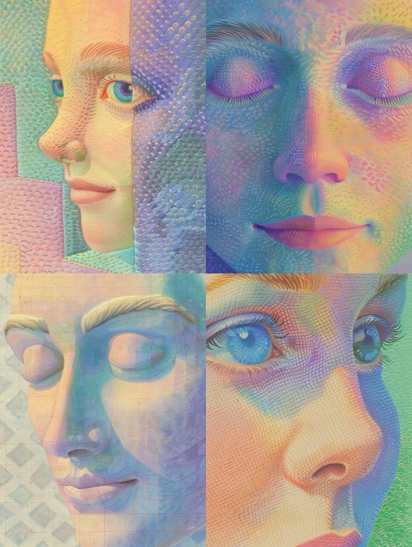 Prismatic Texture Portrait