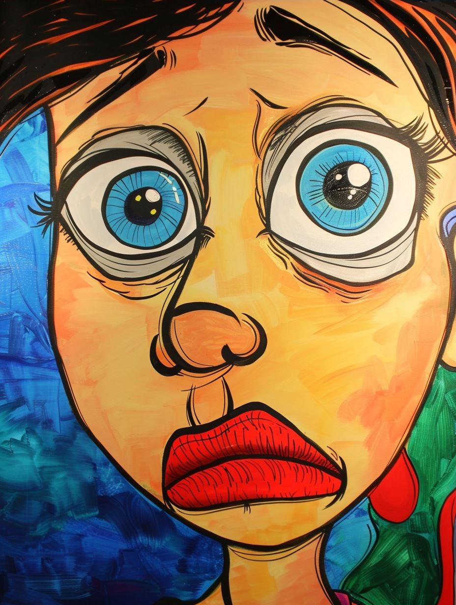 Vibrant Impasto Gaze