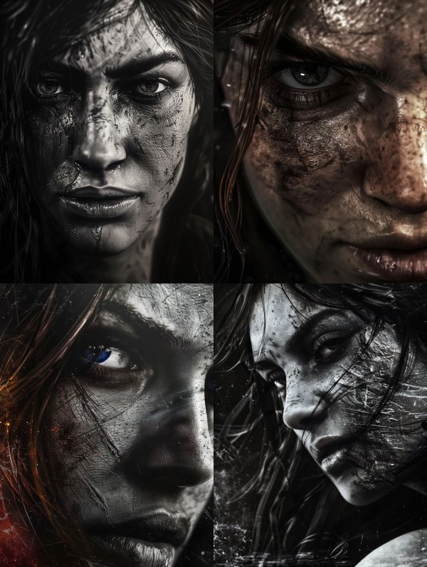 Gritty Monochrome Survival Portrait