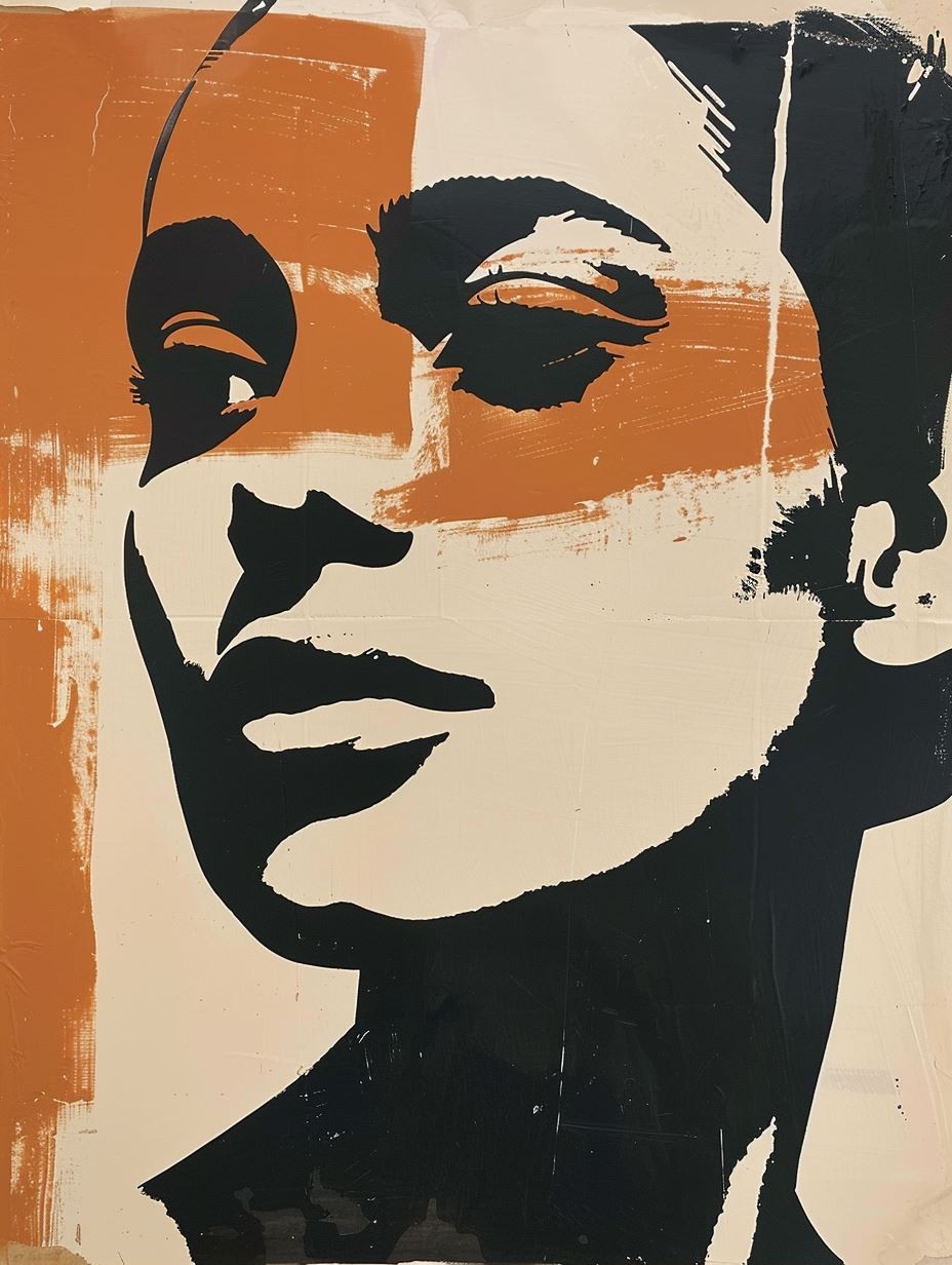 Amber Contrast Portrait - Image 1