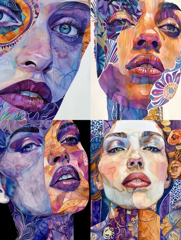 Cosmic Watercolor Muse
