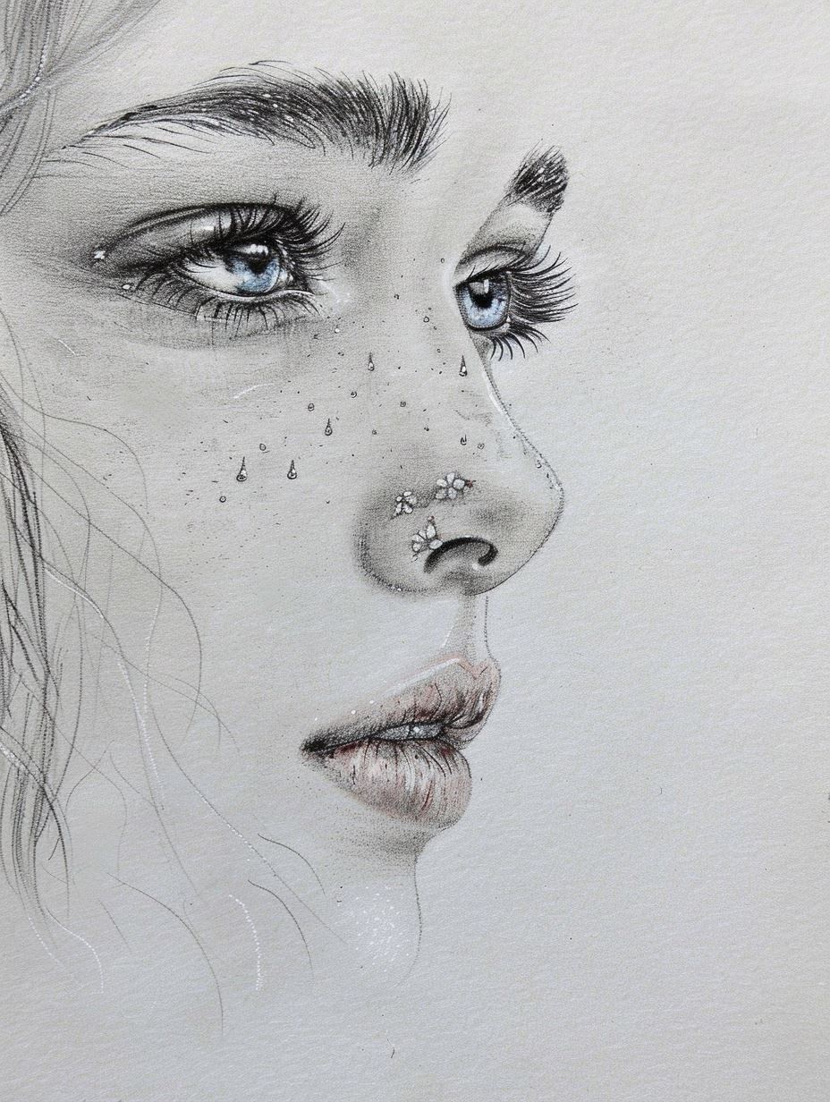 Ethereal Charcoal Gaze