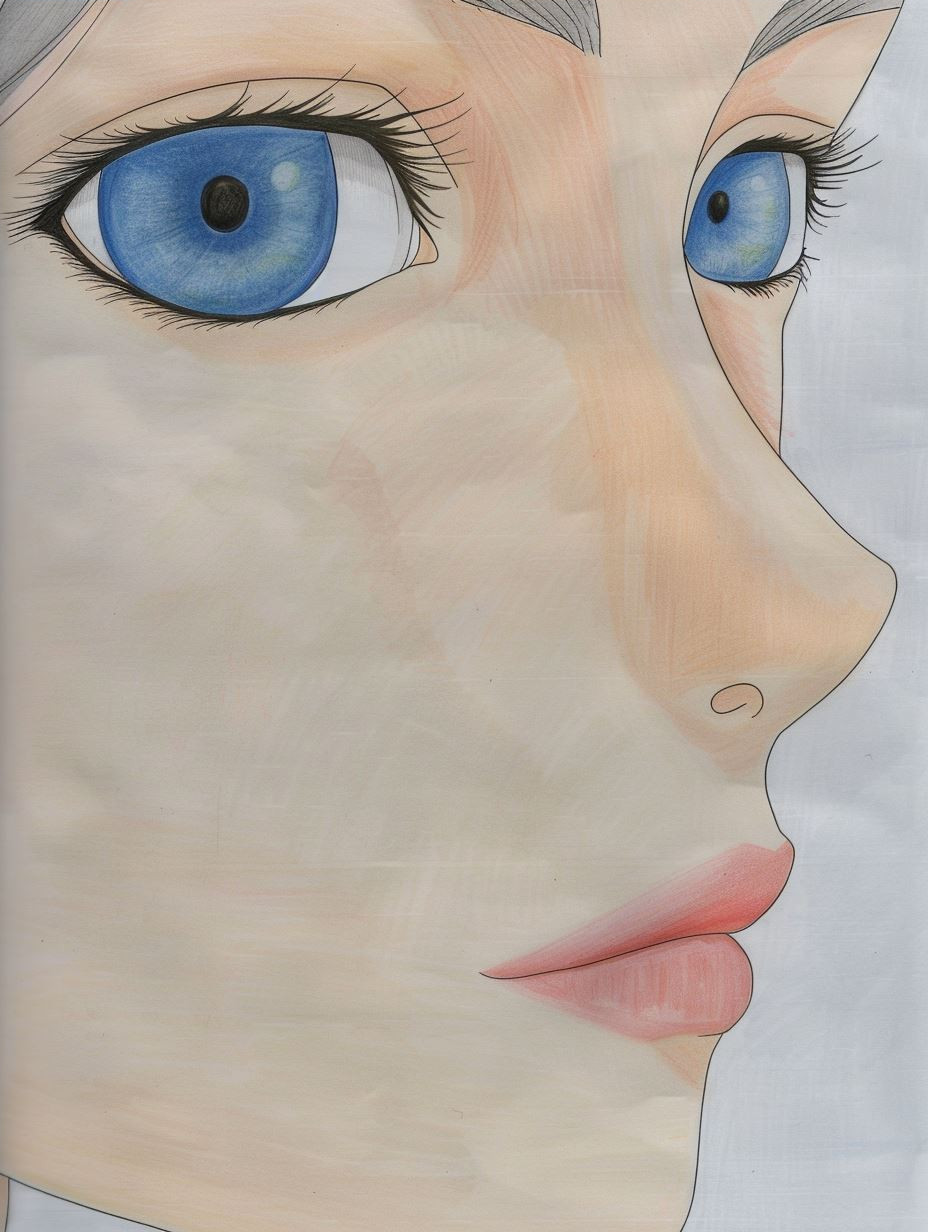Ethereal Gaze of Azure Dreams