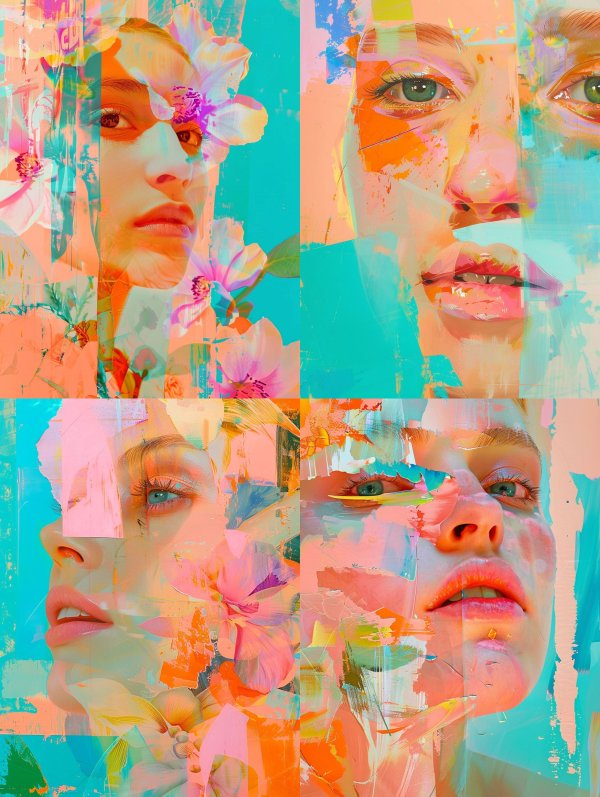 Neon Floral Fusion