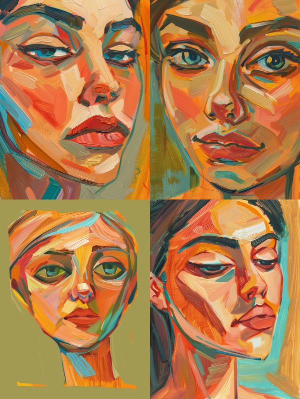 Vibrant Impasto Portrait Study