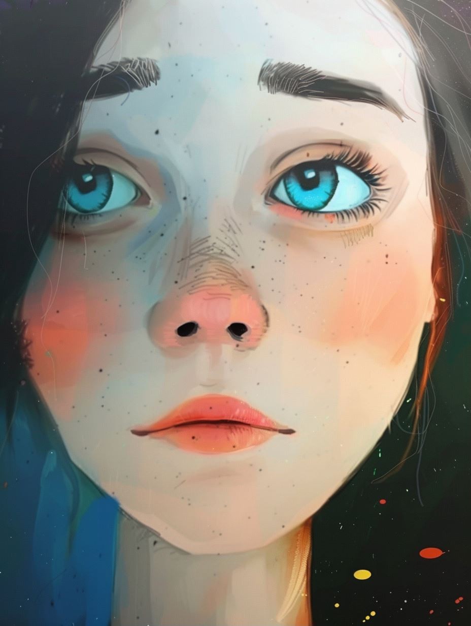 Dreamy Azure Gaze