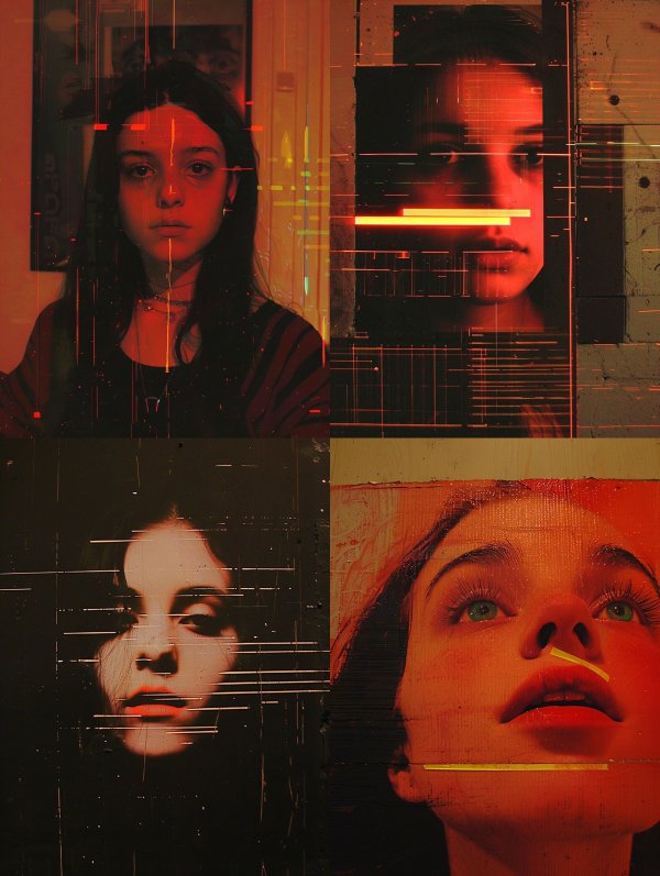 Crimson Glitch Digital Melancholy