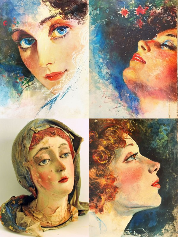Ethereal Gaze in Watercolor