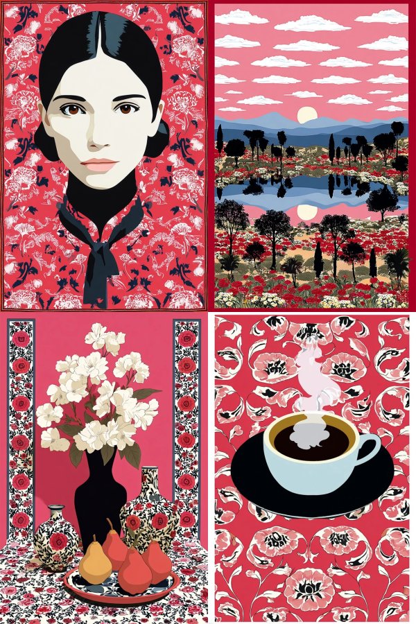 Crimson Floral Elegance