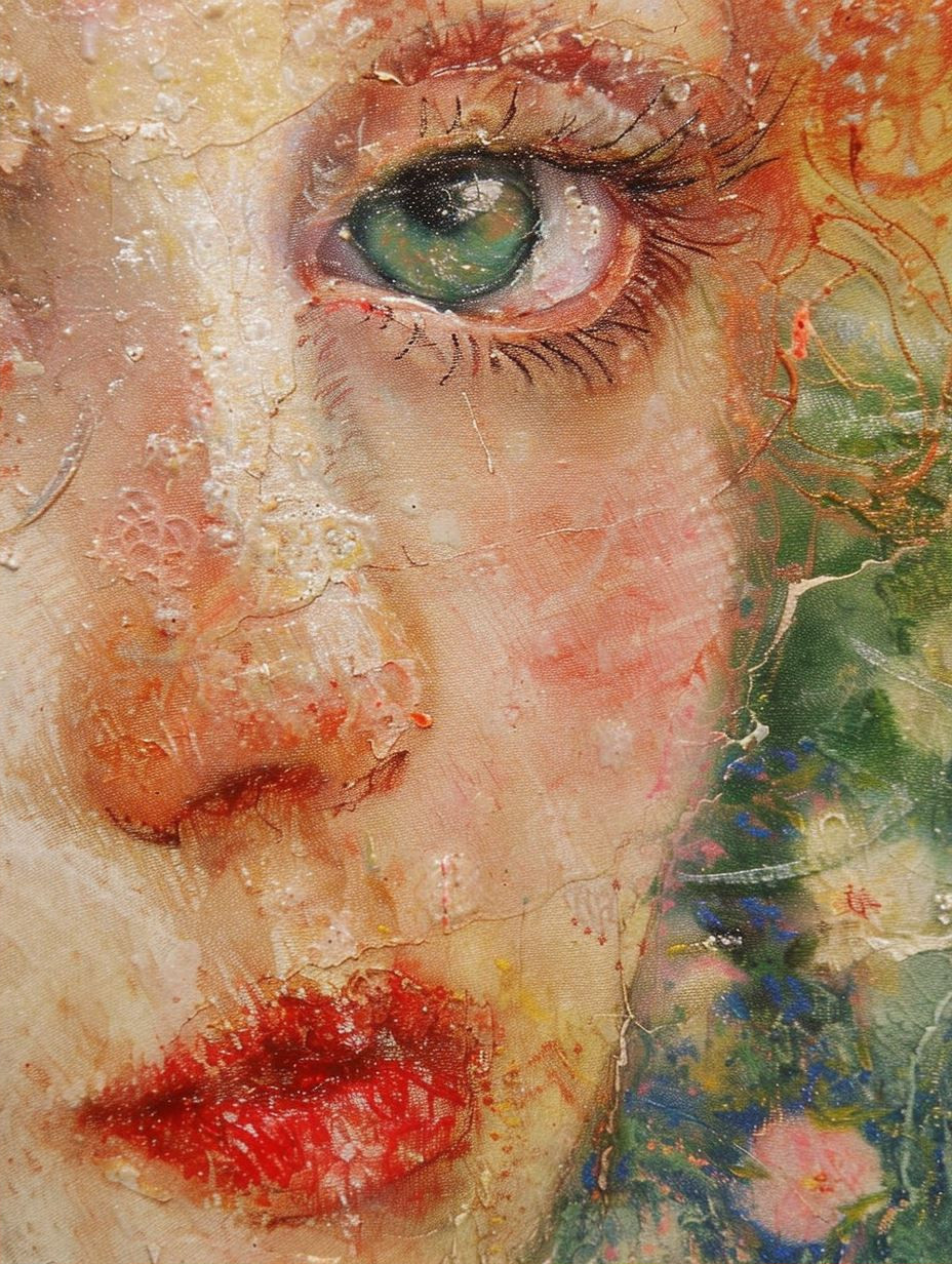 Ethereal Impressionist Floral Portrait