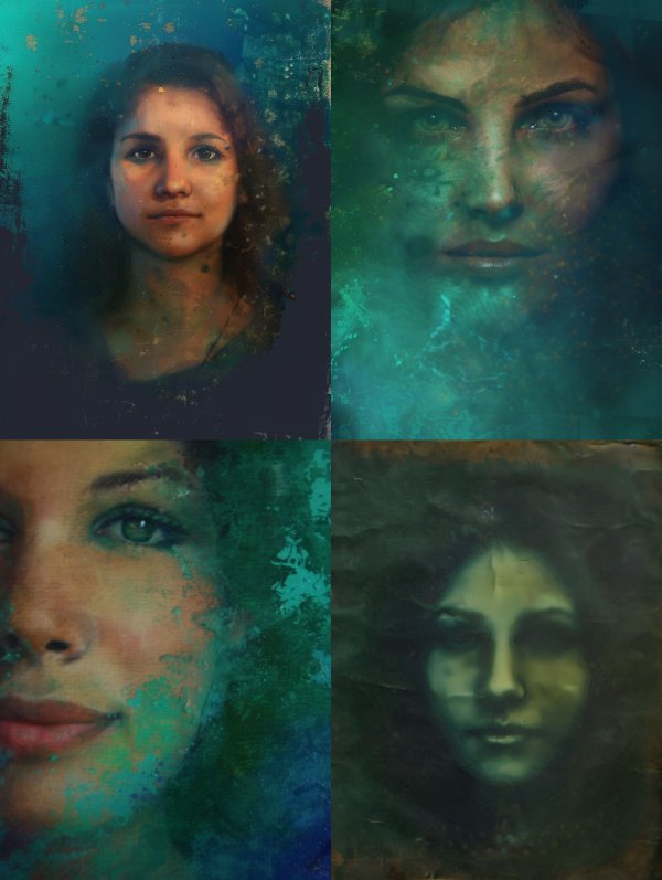 Ethereal Teal Dream Portraits