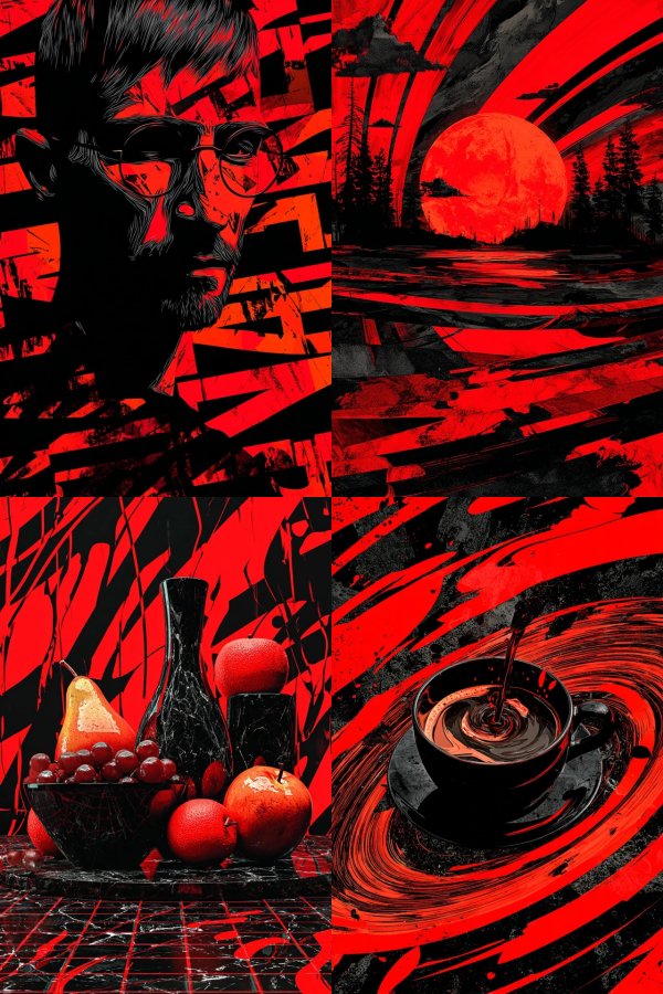 Crimson Shadow Portrait