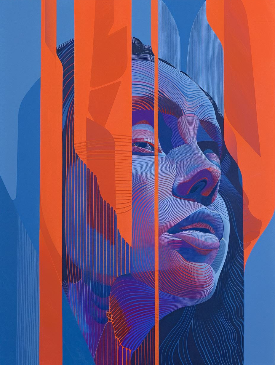 Electric Blue Neon Intimacy - Image 3