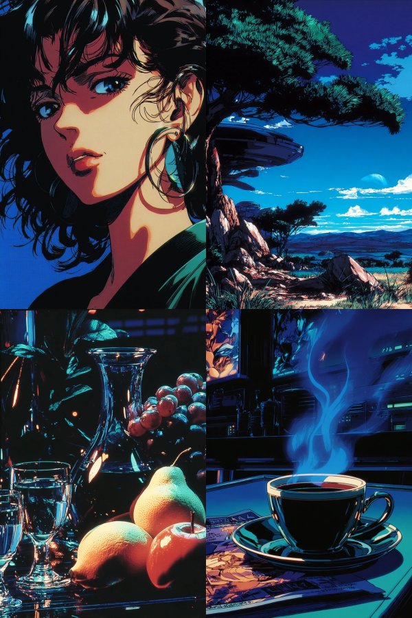 Neon Noir Anime Elegance