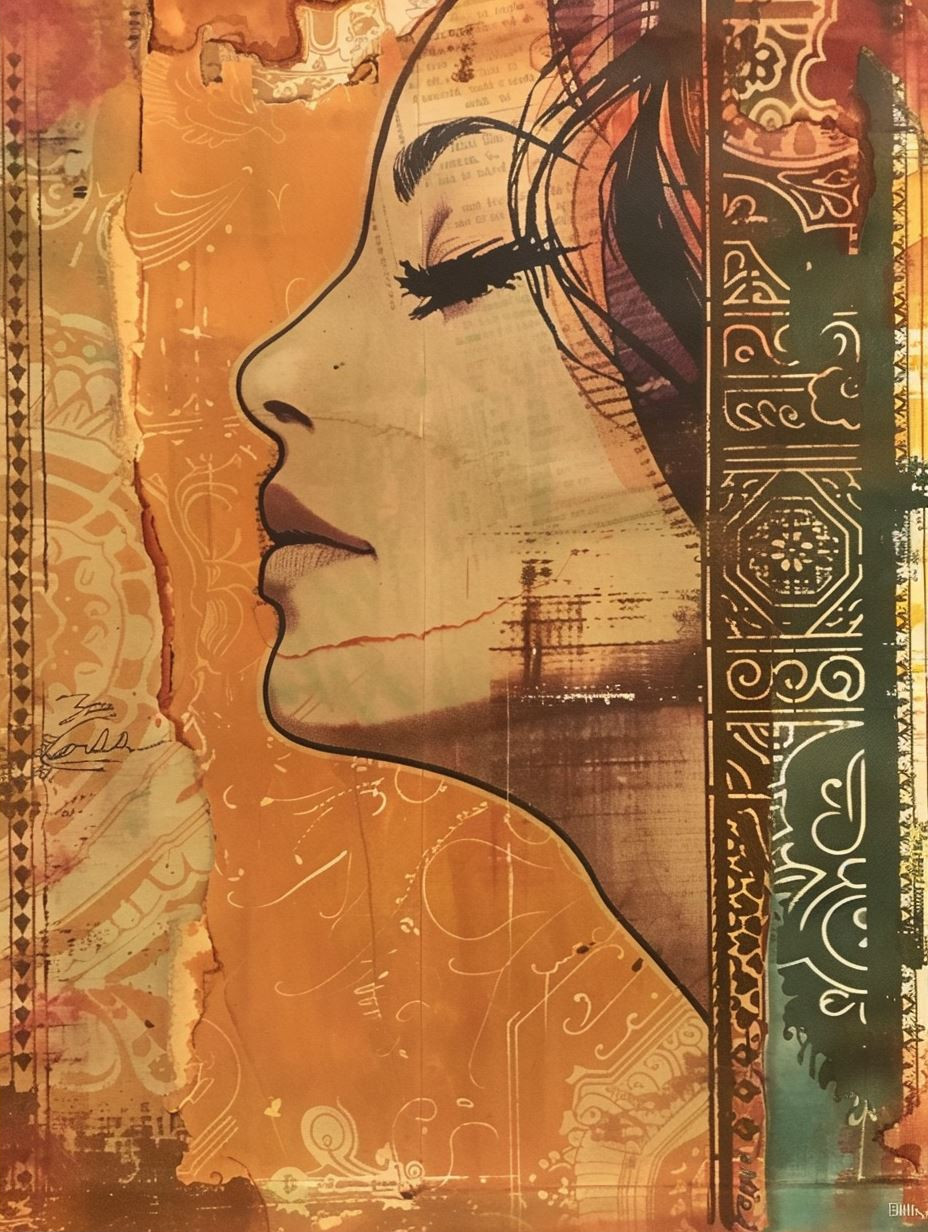 Golden Ethereal Portrait Art