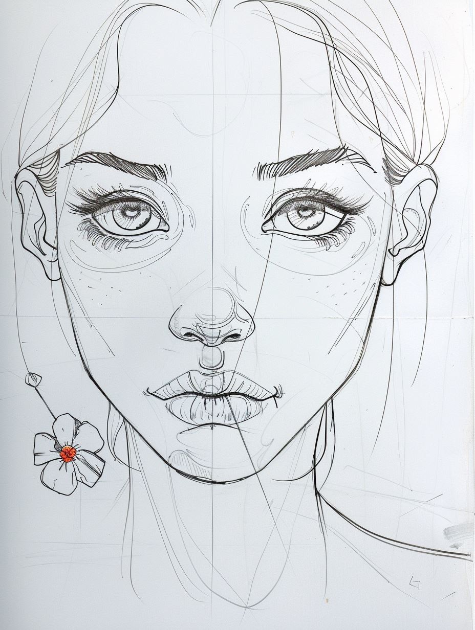 Minimalist Ink Portrait