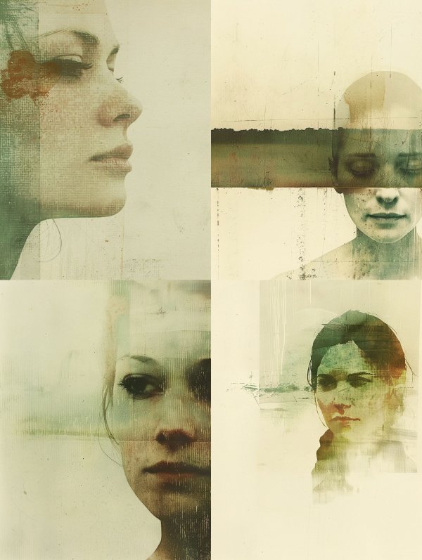 Vintage Textured Ethereal Portrait