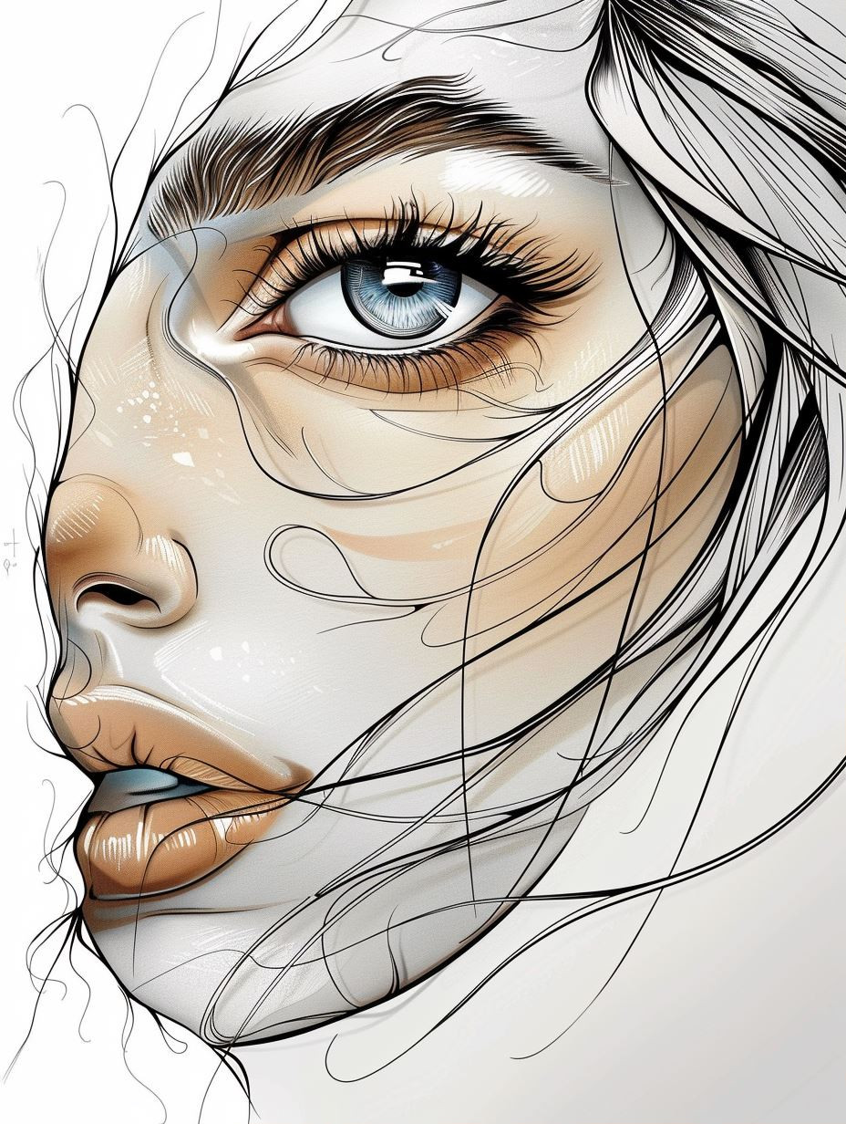Ethereal Ink Portrait