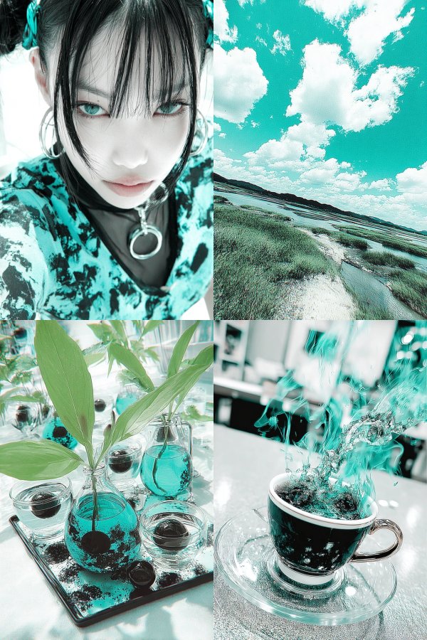 Cyan Cyber Punk Edge