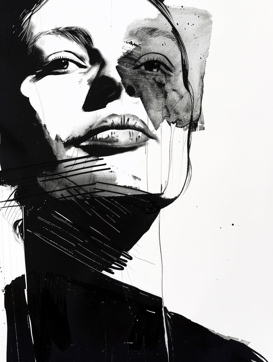 Ink Shadow Portrait 2 - Image 1