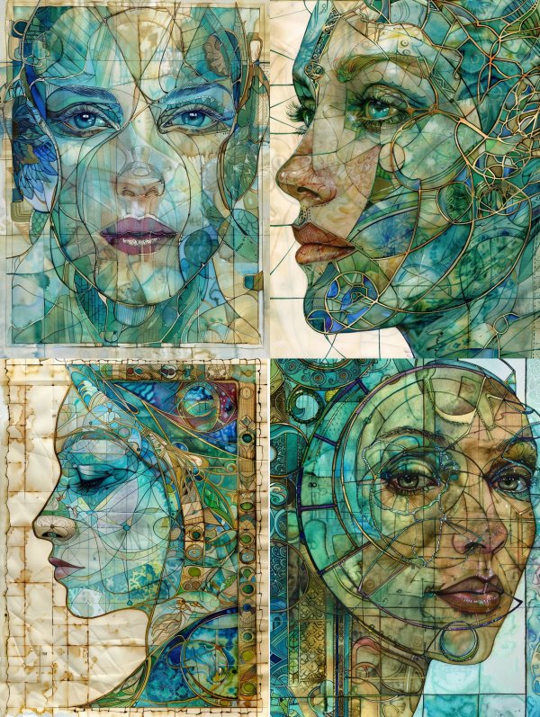 Azure Geometric Muse