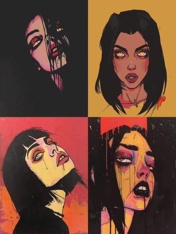 Dark Surrealist Feminine Portraits