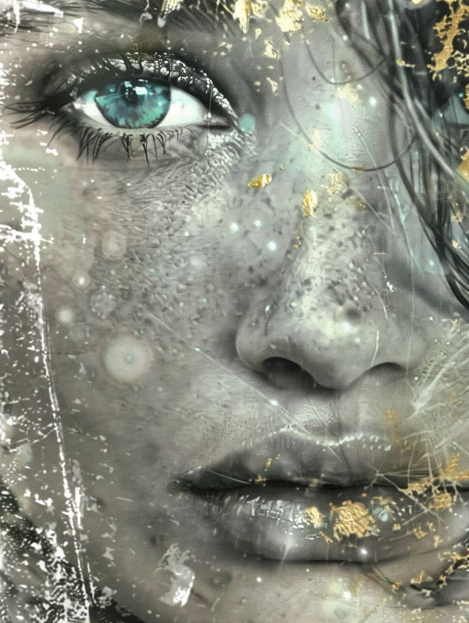 Glittering Gaze Through Frozen Glass