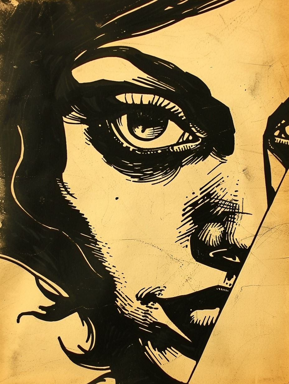Noir Gothic Ink Portrait - Image 3