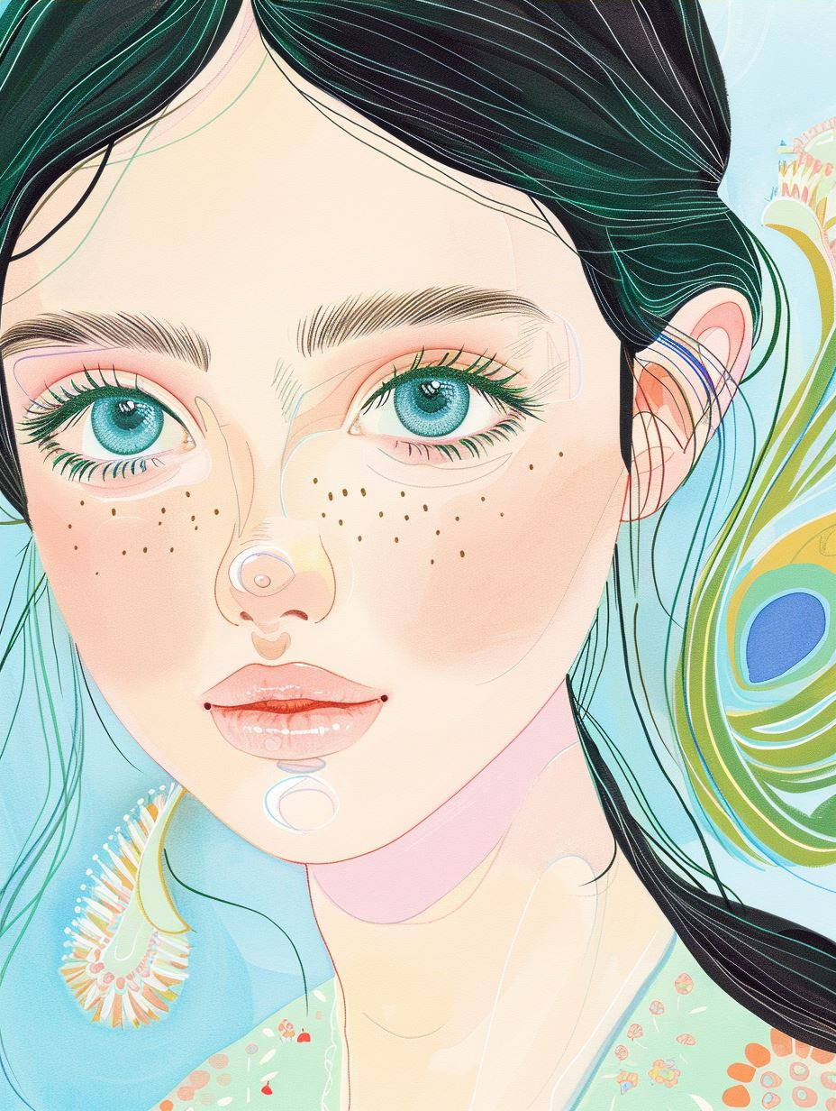 Ethereal Pastel Floral Portrait