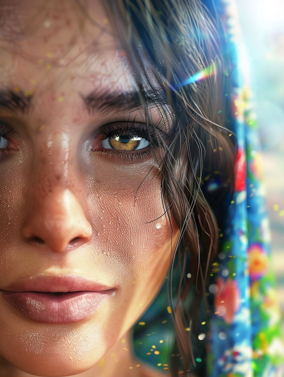 Sun-Drenched Ethereal Portrait