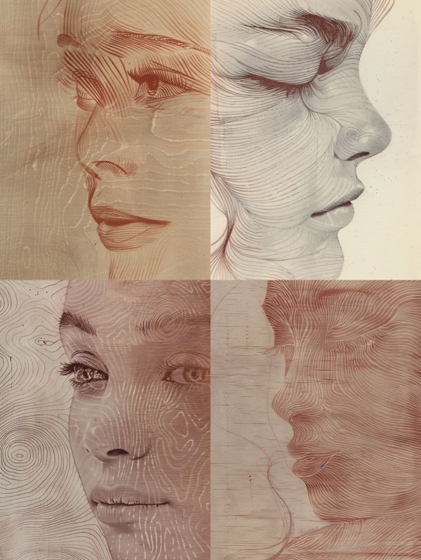 Ethereal Linear Portrait