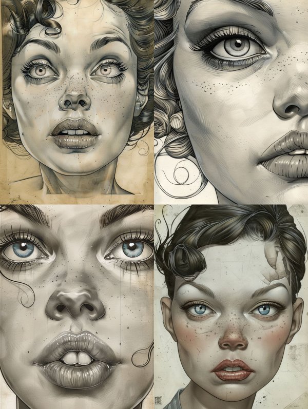 Vintage Ink Portrait