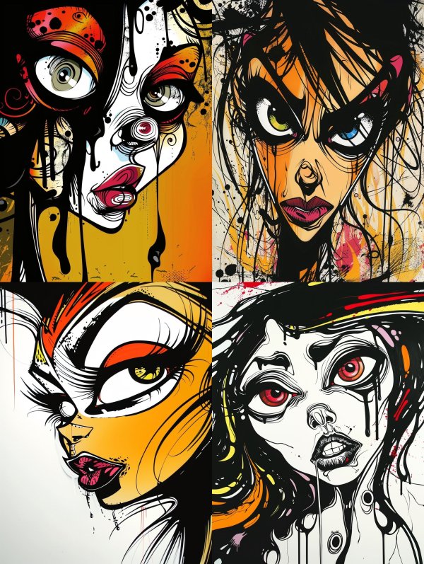 Surrealist Psychedelic Pop Art Portrait