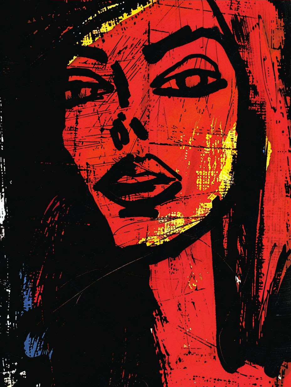 Crimson Shadows Urban Expressionism - Image 3