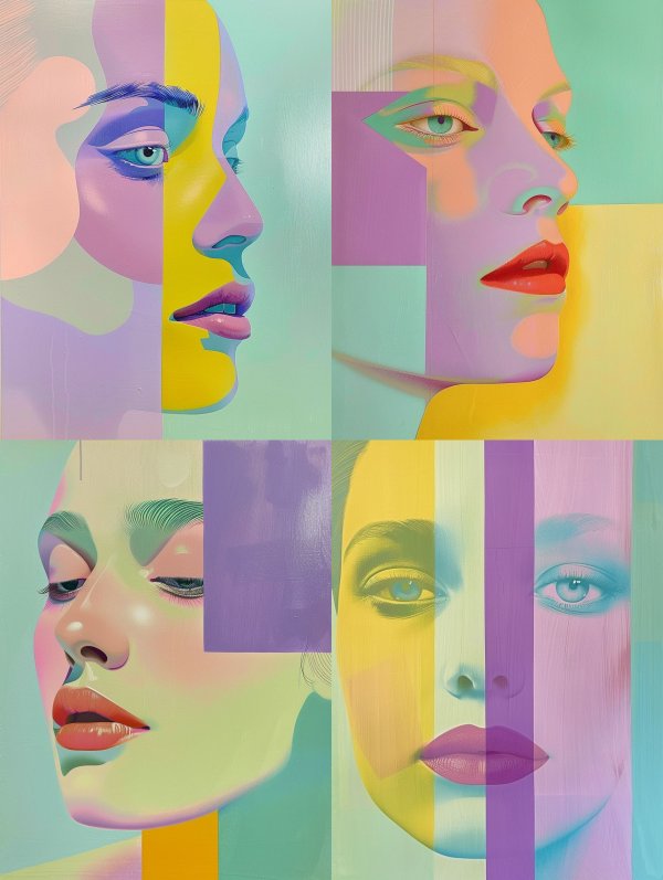 Neon Prism Portrait