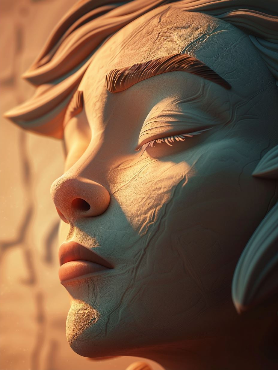 Ethereal Gaze in Golden Light