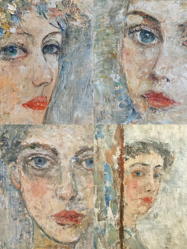 Textured Impressionist Portrait Study